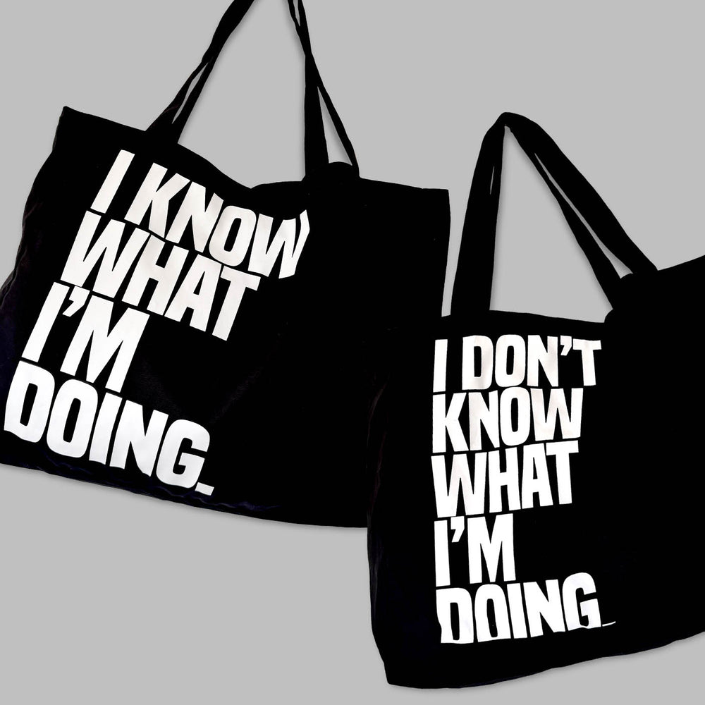 i know & i don't know shopper bag