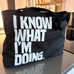 i know & i don't know shopper bag