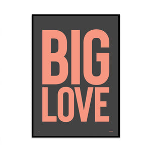 big love peachy edition modern stylish typography limited edition art print from what phil sees for your home gallery wall