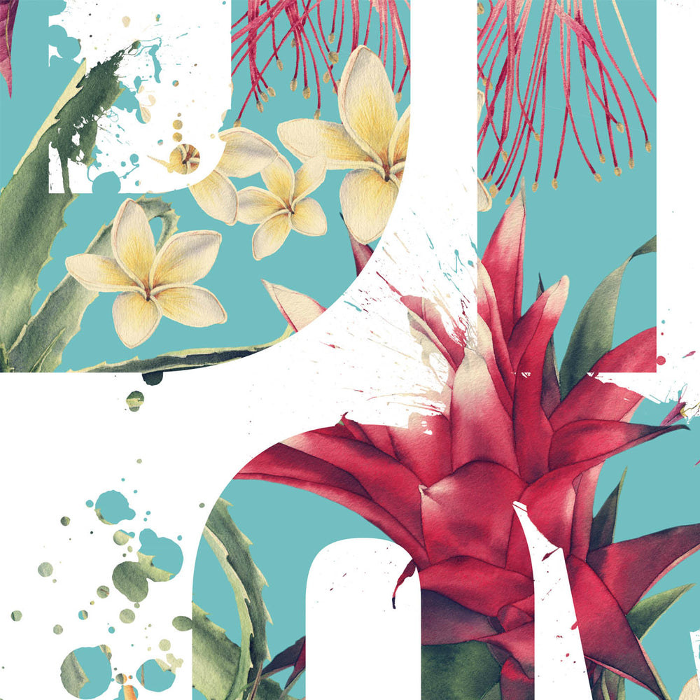 big love (paint with tropical flowers)
