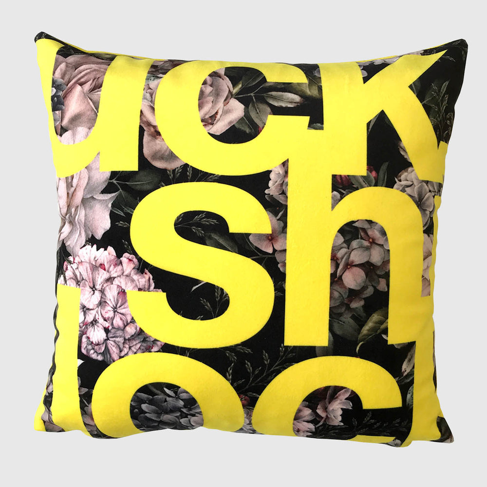 hidden language (dark floral edition) lux cushion