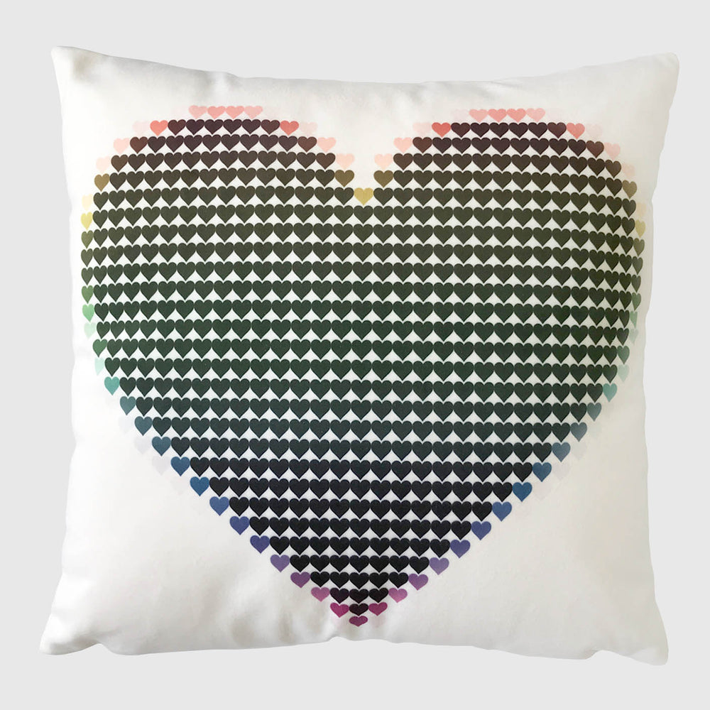 my pixel heart (rainbow edition) lux cushion