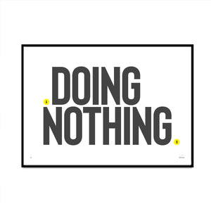 special doing nothing limited edition print spot of yellow edition created by phil christer modern stylish typography for your home