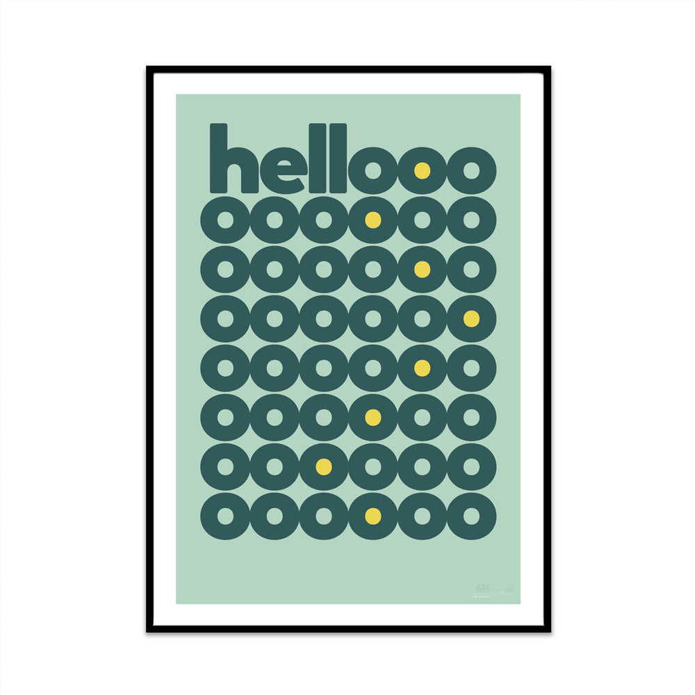limited edition typography print called hello liquid edition from phil christer at what phil sees created for you home decor gallery wall