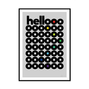 hello rainbow edition limited typography art print for your home decor gallery wall from phil at what phil sees