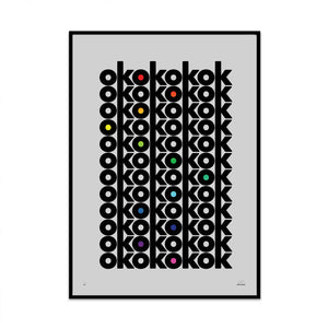 ok typography limited edition art print for your modern stylish home as a feature wall piece created by what phil sees